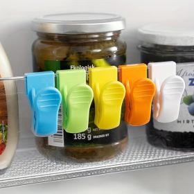 4pcs Multifunctional Fresh-keeping Sealed Storage Clip; Refrigerator Side Door Organizer Clips; For Kitchen Storage Clips; Kitchen Supplies