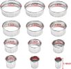ROUND STAINLESS STEEL COOKIE CUTTERS, Fluted Cookie Cutters, Round Metal Baking Rings for Pastry, Biscuits&Dough Cutting