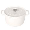 5-Quart Enameled Cast Iron Dutch Oven Pot with Lid, Linen