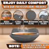 4 Pcs Microwave Bowl Holders for Hot Food 7.5 inch Gray Microwave Bowl Cozy Holders for Safe & Easy Handling of Hot Bowls Saucers & Cups Machine Washa