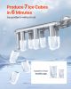 VEVOR Countertop Ice Maker, 7 Cubes Ready in 6 Mins, 26 lbs per Day, Self-Cleaning Portable Machine with Ice Scoop