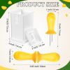 4 Pcs Melamine Corn Dishes with 8 Pcs Holders and 1 Butter Spreaders, Corn on the Cob Skewers Service Tray for BBQ Tools Cob Dinnerware Set