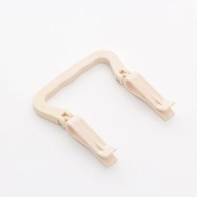 Useful Garbage Bag Clipper Non-Slip Waste Bin Clip Rubbish Trash Can Clamp Dustbin Plastic Clip, Trash Can Holder Waste Bin Holder Household Tools (Color: Beige)