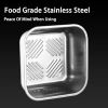 Yakimoto 2/4/6/8/10 PCS Extra-Large Stainless Steel Food Storage Containers With Blue Lids - Deep Design, Airtight Seal