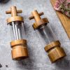 7 Inch Handle Manual Black Pepper Wood Grinder