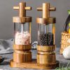 7 Inch Handle Manual Black Pepper Wood Grinder